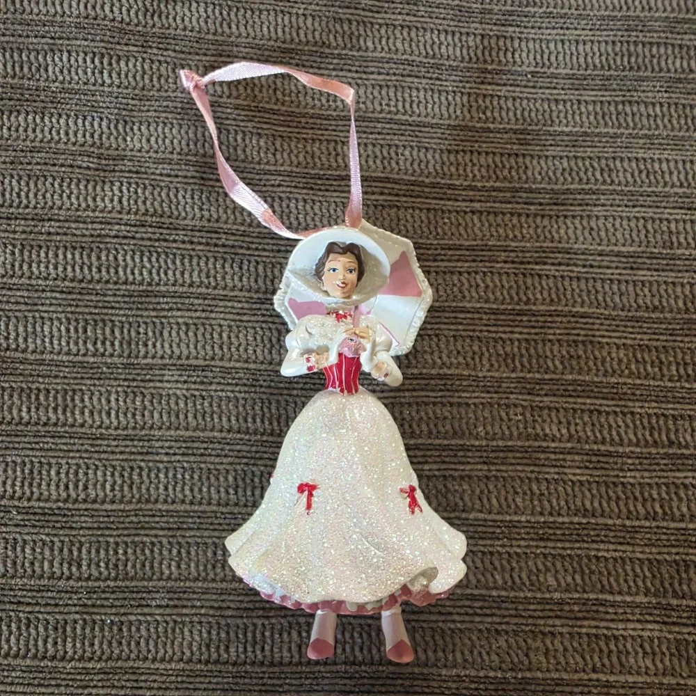 Disney Figurine Ornament - Mary Poppins Pink Parasol - Disney Parks Lb 4.5